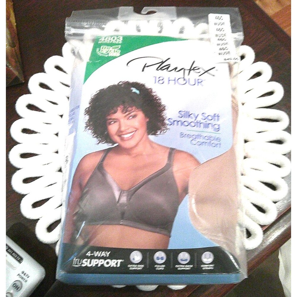 NIB Playtex 18 Hour Silky Soft Smoothing Cool & Breathable Wireless Bra 46C